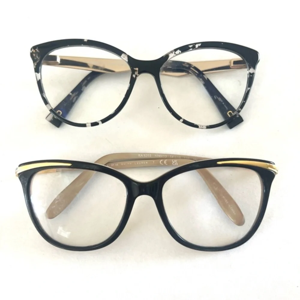 Marc Jacob’s and Ralph Lauren frames, set of two Stylish Black and Gold frames.